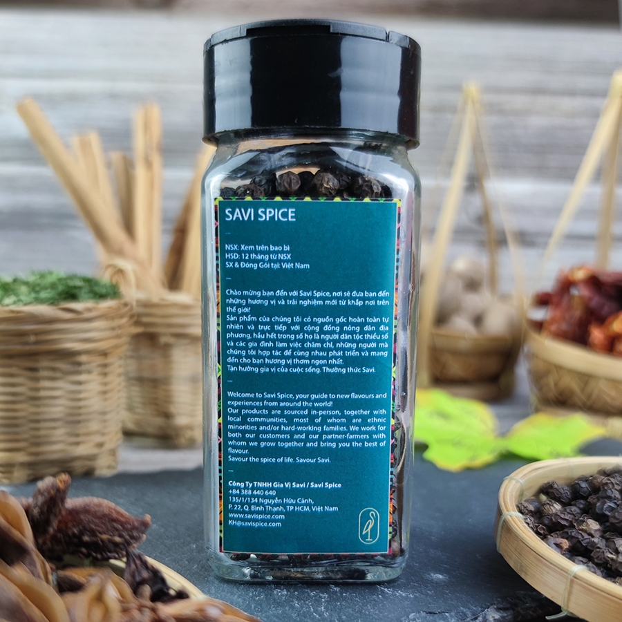 Pepper-Black/Whole (Tiêu-Đen/Nguyên) (65g)