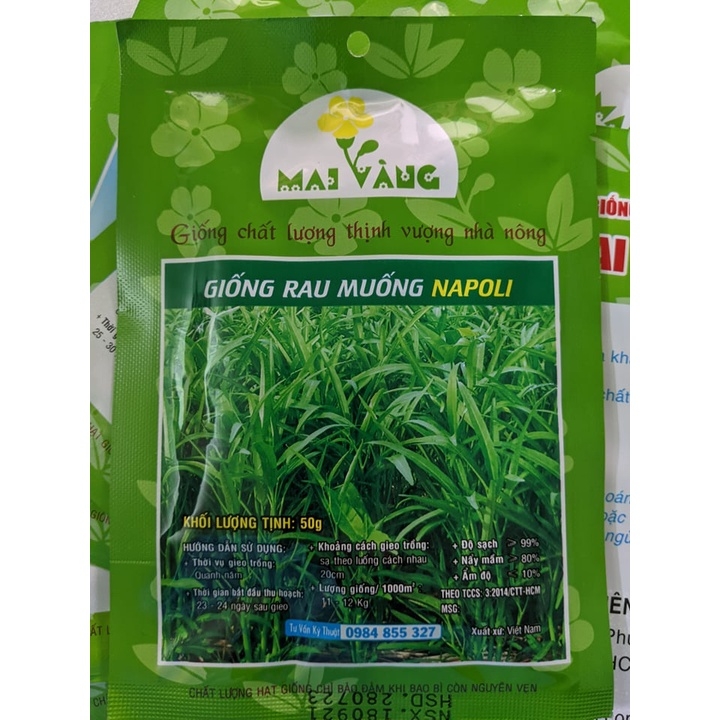 Hạt giống Rau Muống lá tre 50g