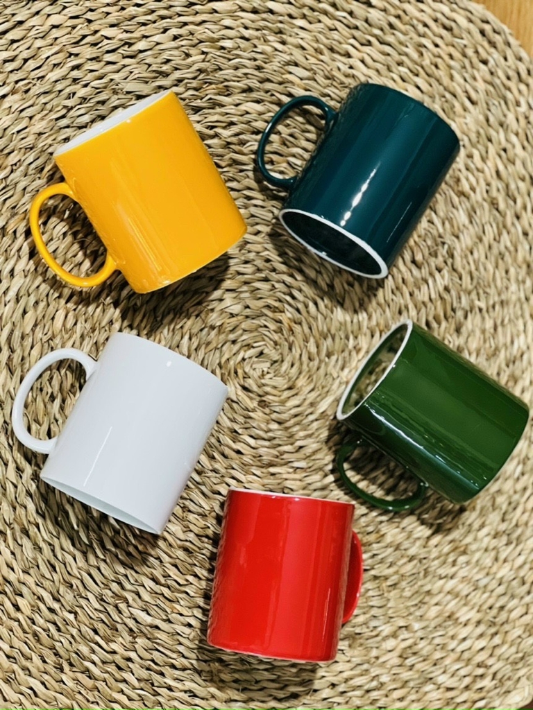 Cốc quai C có màu 400ml
