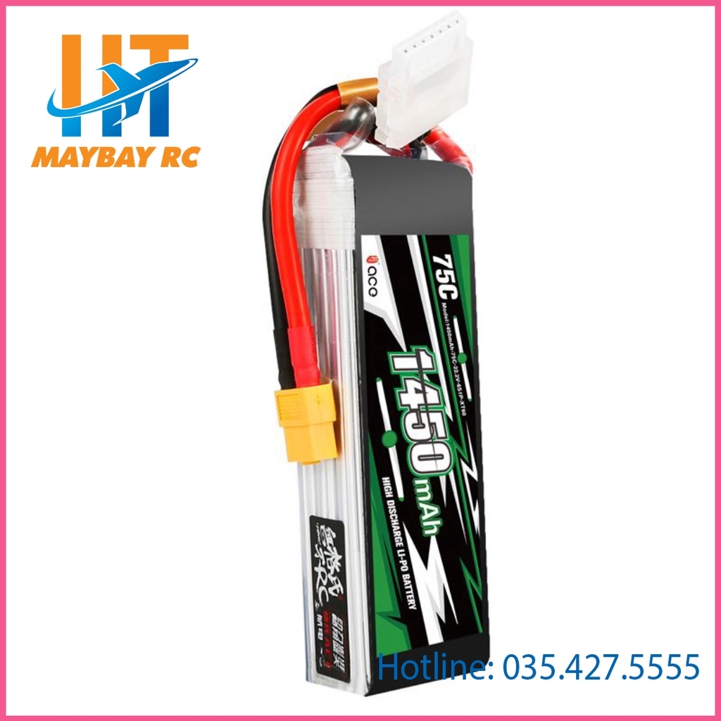 Pin Ace 1450mAh 6S 75C 22.2V LiPo máy bay rc