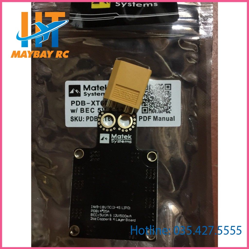 Mạch PDB Matek MINI Chia Nguồn output 5V,12V maybayrc