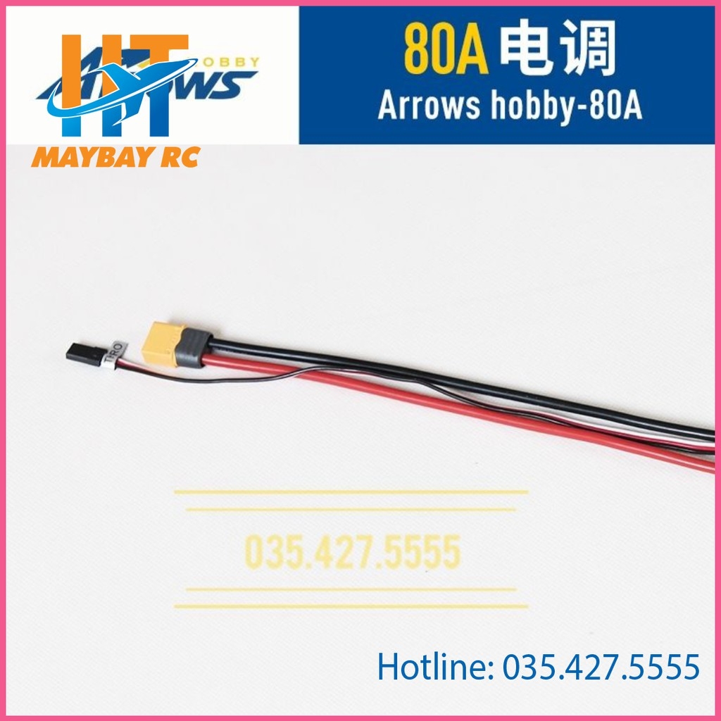 ESC Điều Tốc Không Chổi Than Arrows hobby 80A 2-6S