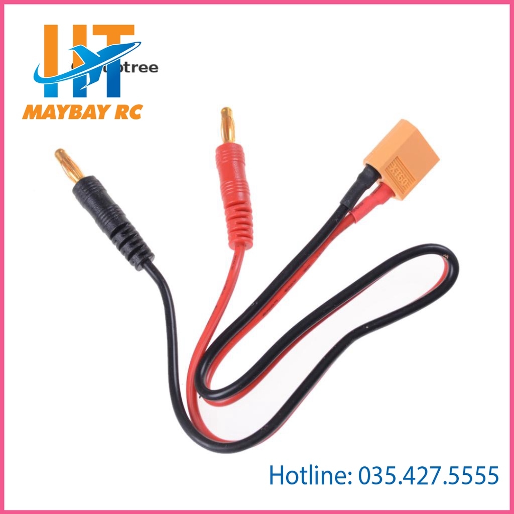 Dây Cáp Sạc Pin Lipo XT90 4mm Dây  Silicon Awg 14