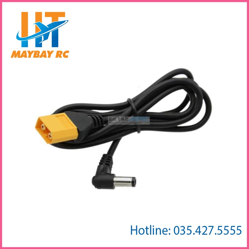 0Cáp Nguồn Kính FPV DC 5.5 Male (Đực) - XT60 Male (Đực) Cable For FPV Goggles 1.2 Mét