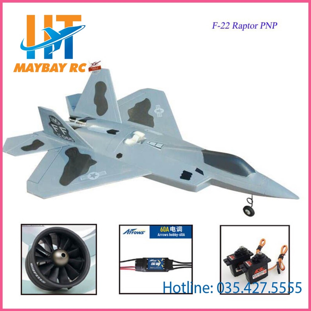 Máy Bay Điều Khiển F22 sải 72cm F-22 Raptor