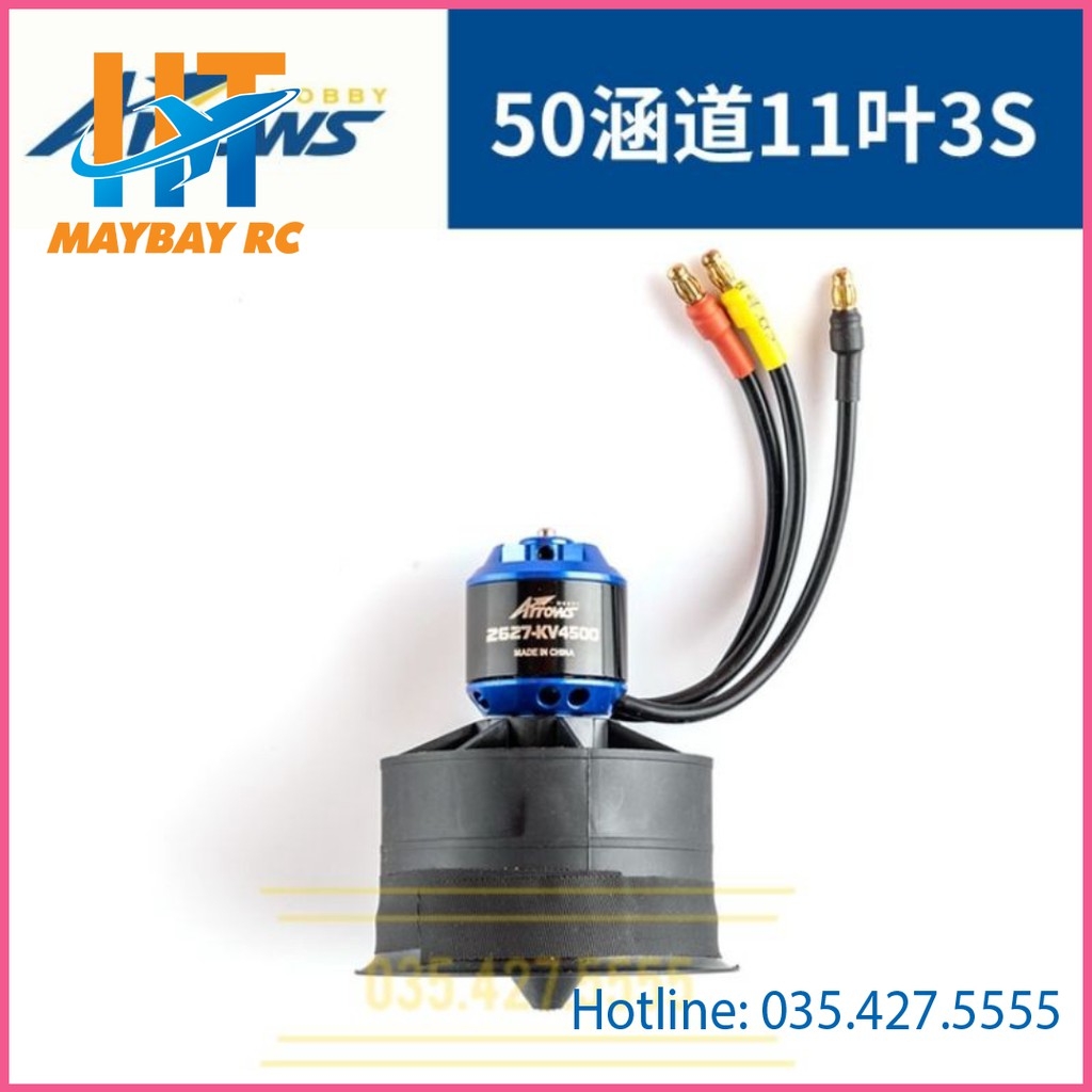 Động cơ Ducted Fan 50mm 11 lá 3S Arrows Rc