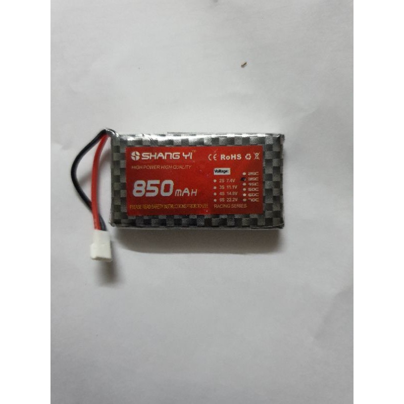 Pin Lipo ShangYi 1s, 2s, 3s 850mAh 35C.