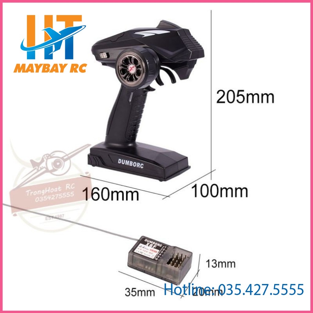 Tay điều khiển DumboRC Dumbo RC RBR/CX6 2.4Ghz 6 Chanel (6 kênh) ( 6CH) sóng 500 mét
