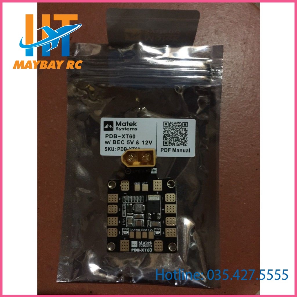 Mạch PDB Matek MINI Chia Nguồn output 5V,12V maybayrc