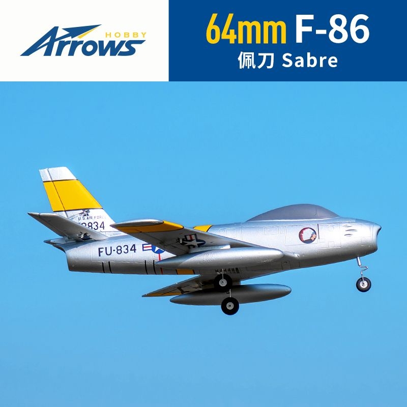Máy bay điều khiển Arrows F-86 sải cánh 820mm PNP