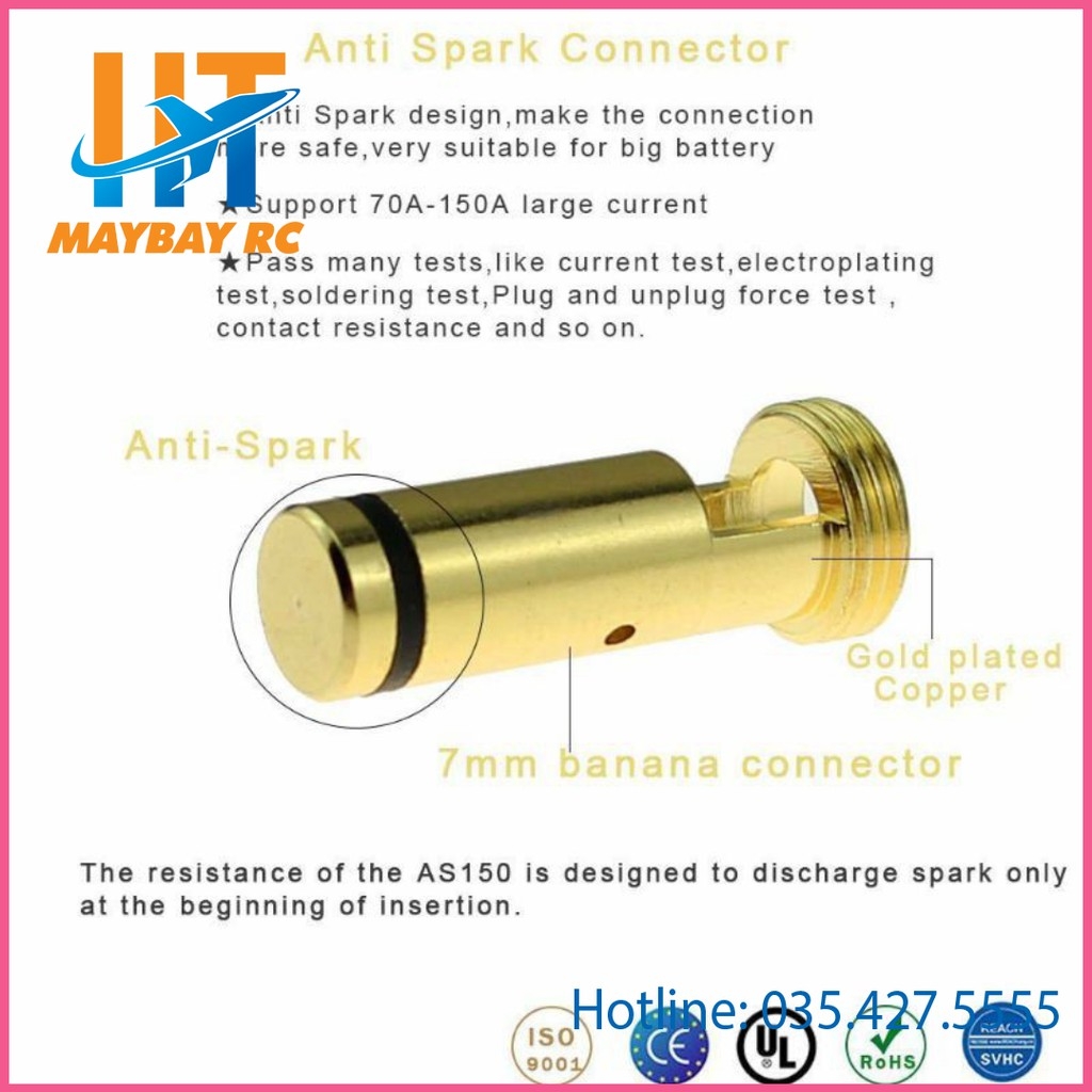 Jack Amass AS150 7mm mã vàng ( giá/chiếc)