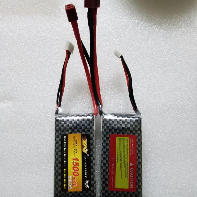 pin máy bay mô hình 3s 1500 25C chất lượng tốt thích hợp su27, f22
