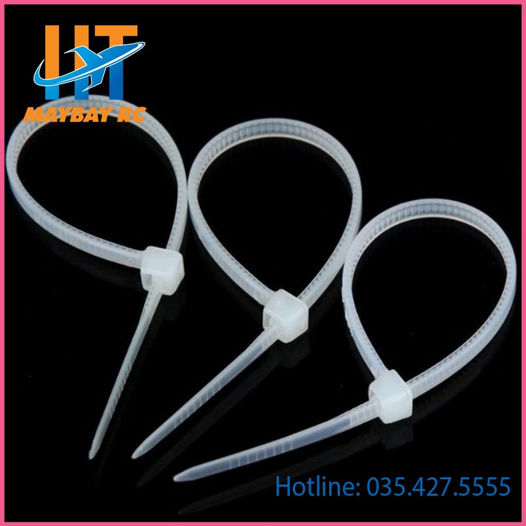 Combo 30 dây thít nhựa màu trắng loại 3x100mm, 4x 150mm