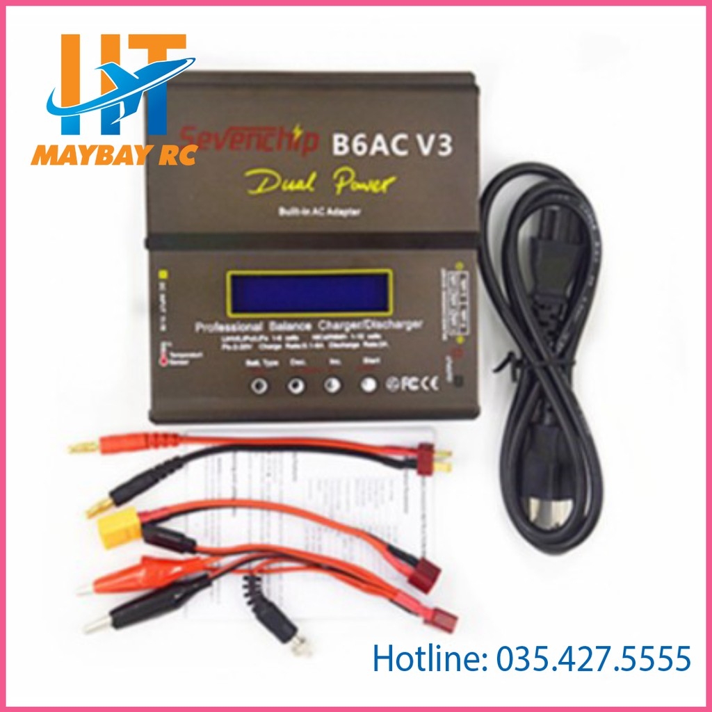 Bộ sạc cân bằng b6 v3 sevenchip AC 80W có thể đo điện trở