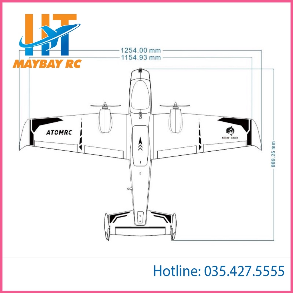 KIT Máy Bay FPV ATOMRC Killer V2