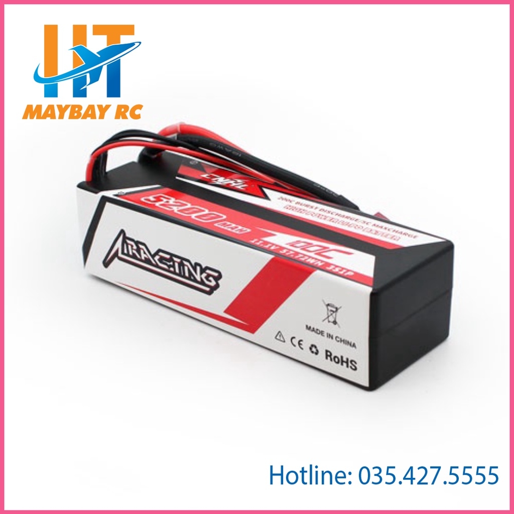 Pin cnhl racing series 5200mah 100c 2s 3s jack chữ T