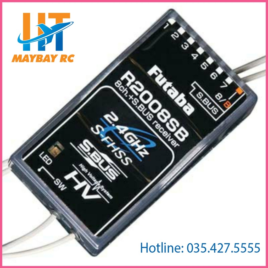 Rx Futaba R2008SB 2.4G S-FHSS Chính hãng tương thích  18MZ/T8J/18SZ/T10J/T6K, 7PX
