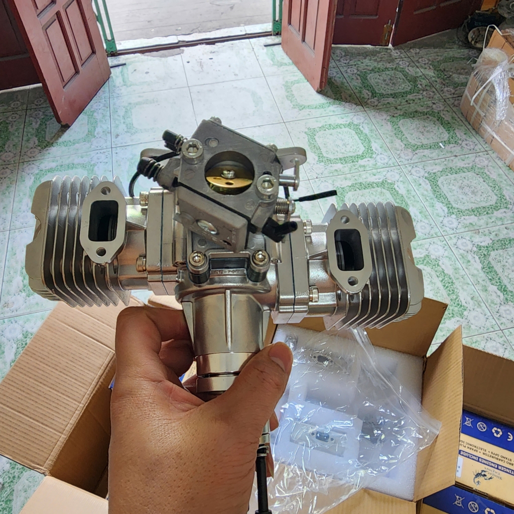 {HÀNG ORDER} Động Cơ RCGF Stinger 70CC Twin Chính Hãng 2 Xi-Lanh