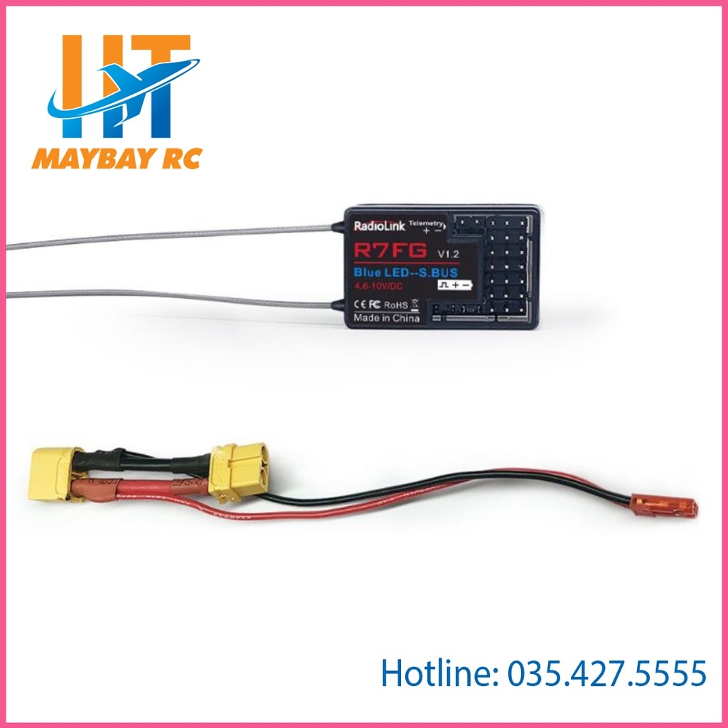 Bộ Thu tín hiệu RX Radiolink R7Fg 2.4g 7ch thích hợp tay rc4gs, rc6gs
