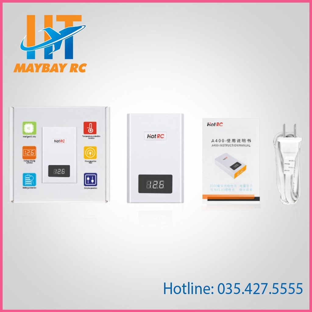 Bộ sạc A400 cân bằng pin lipo 3S / 4S HotRC chính hãng