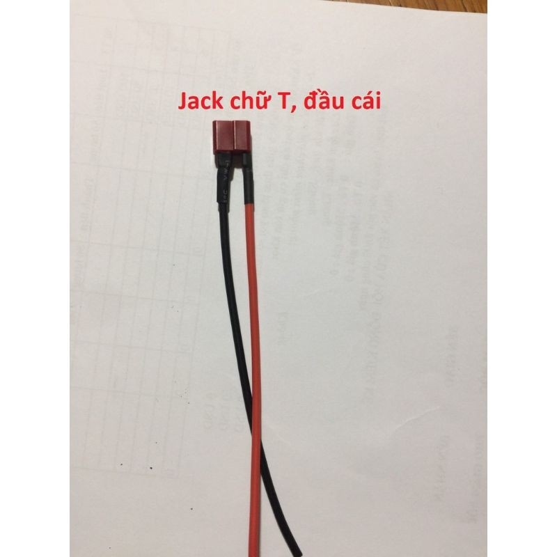 Jack nguồn jack chữ T đực , cái dây Awg 14