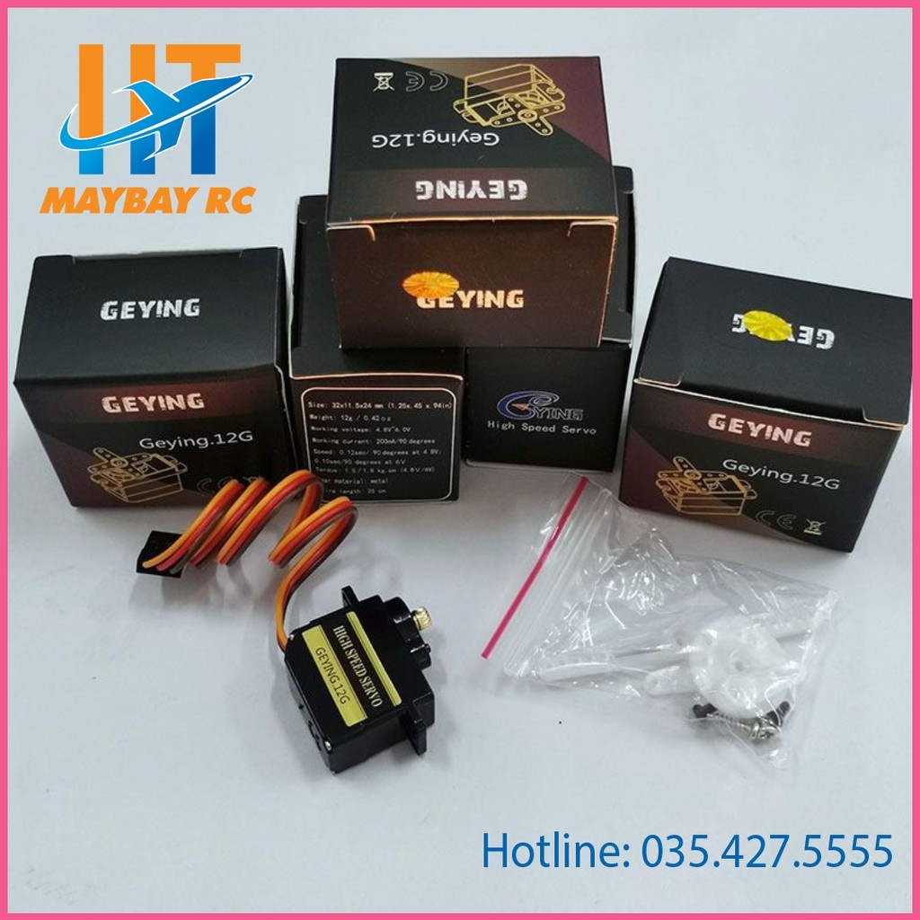 Bánh lái servo GeYing 12g nhông đồng siêu bền
