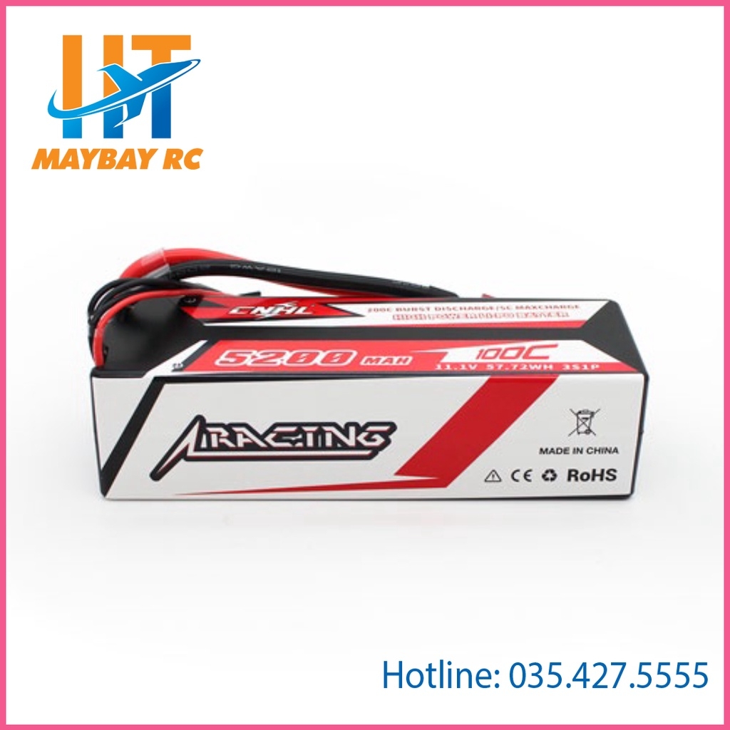Pin cnhl racing series 5200mah 100c 2s 3s jack chữ T