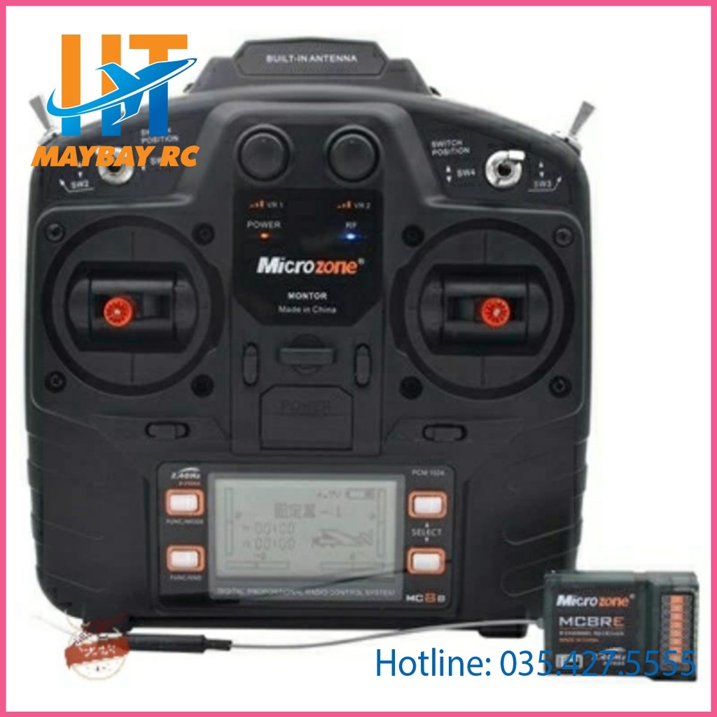 Bộ Điều Khiển Từ Xa Micorozone MC8B 2.4g 8CH + RX MC9002