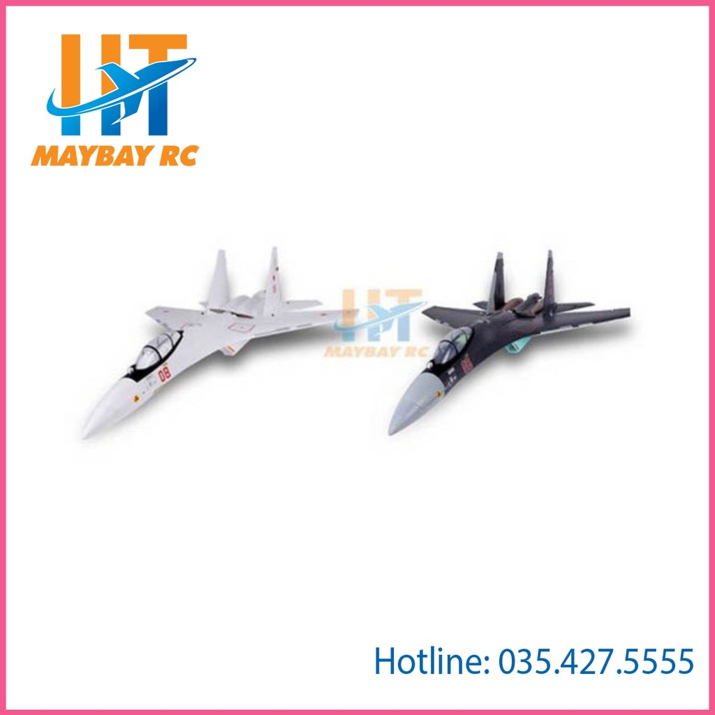 KIT máy bay mô hình SU35 EPO sải 75cm (màu trắng + decal)