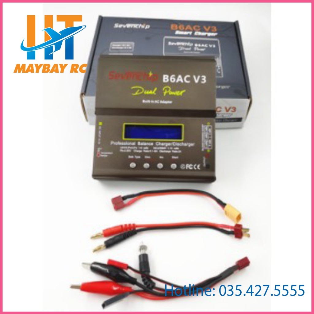 Bộ sạc cân bằng b6 v3 sevenchip AC 80W có thể đo điện trở
