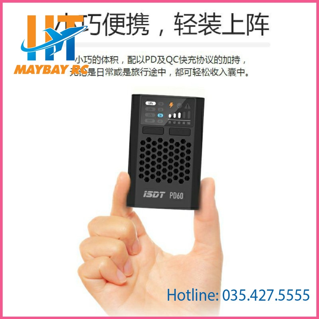 Bộ sạc thông minh ISDT PD60 60W/ 6A 2S - 4S Hàng 100% chính hãng
