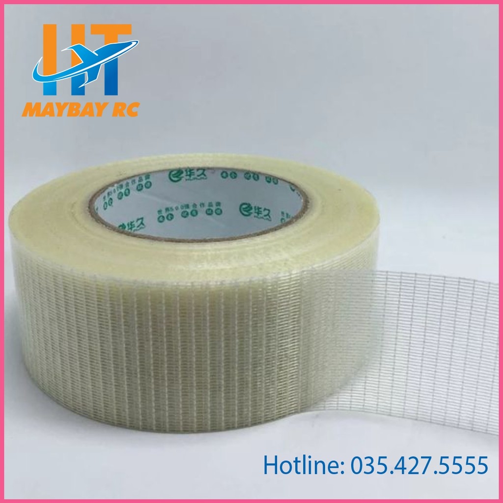 BĂNG KEO THỦY TINH SỢI CARO 4CM,