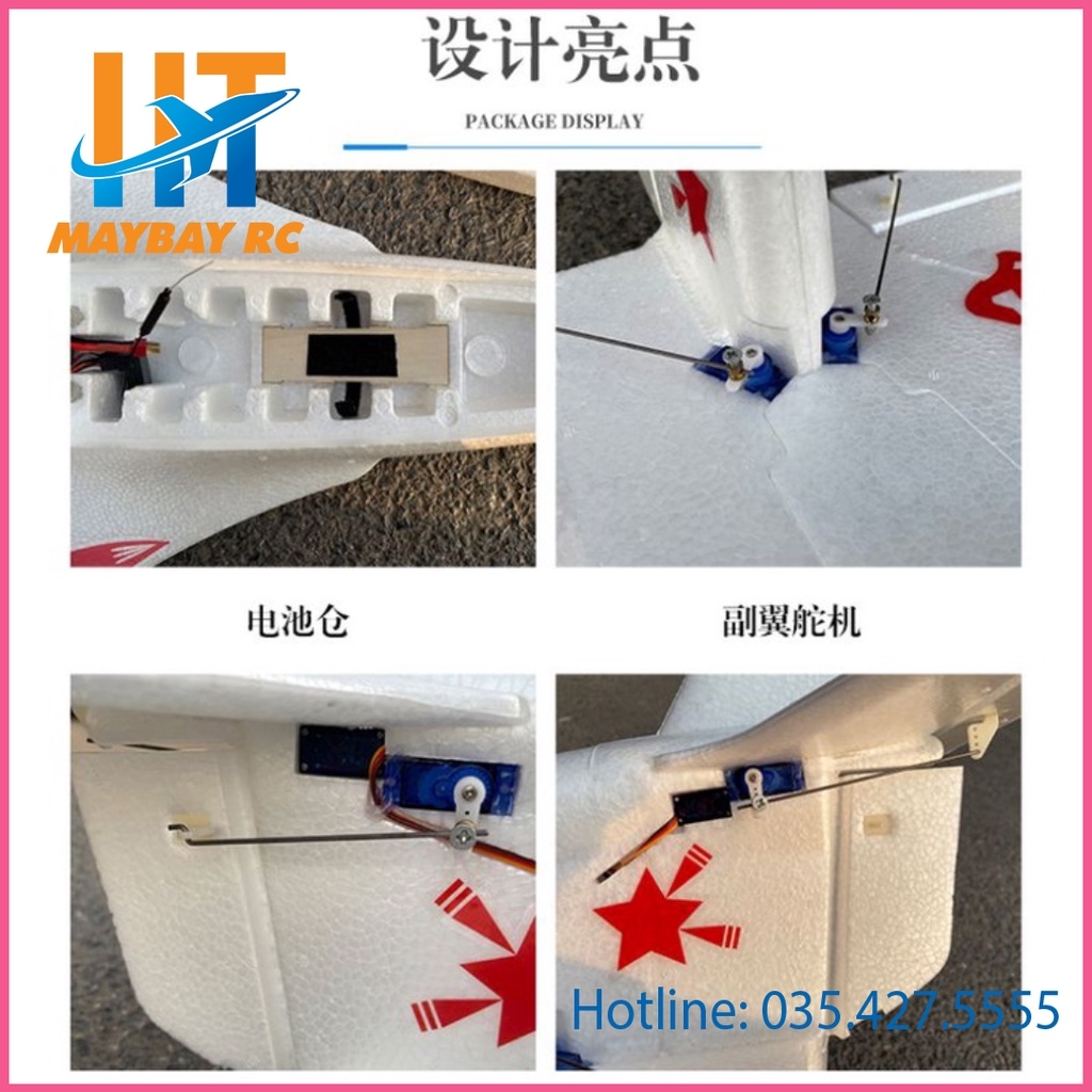Kit Máy Bay Mô Hình thủy phi cơ sải 65cm xôp epo siêu bền