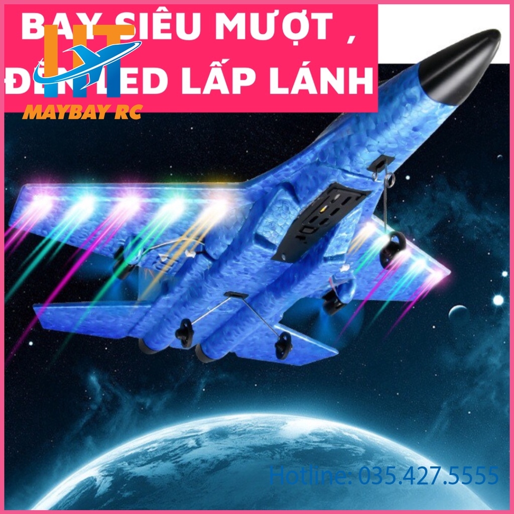 Đồ chơi Mô hình Máy bay điều khiển từ xa SU-27, Chất liệu xốp định hình EPP siêu bền, kháng nước, chống va đập