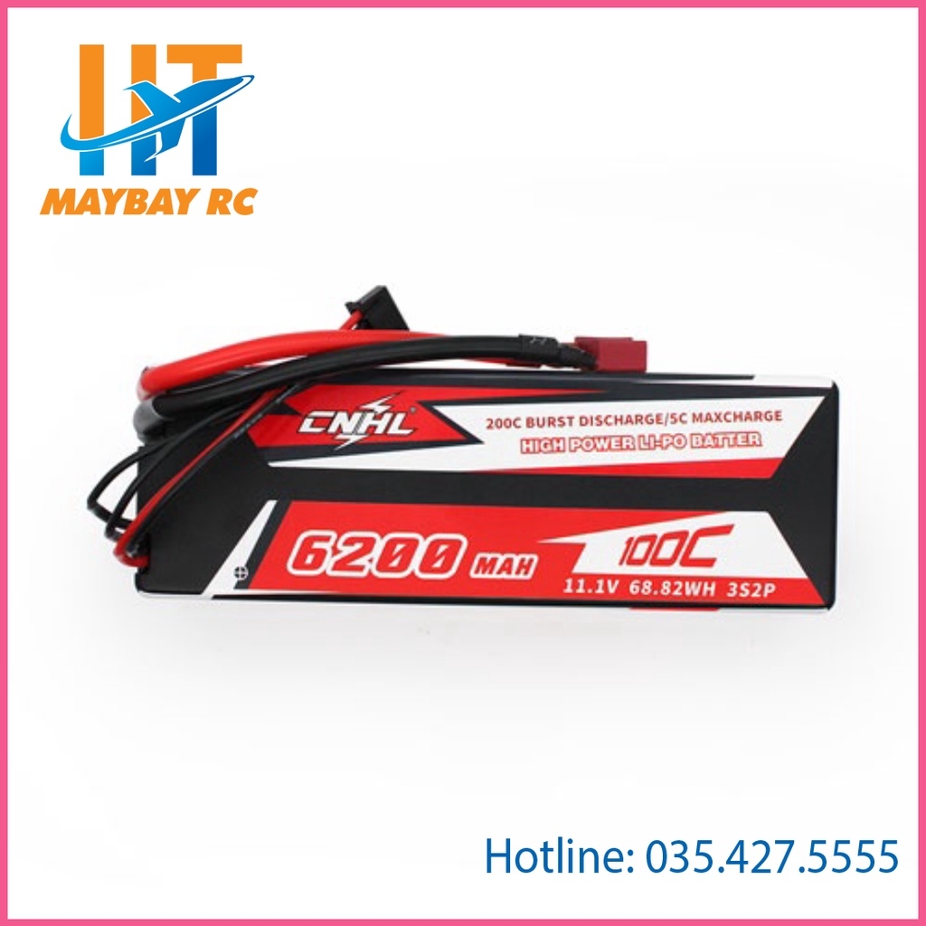 Pin cnhl racing series 6200mah 100c 3s 4s jack chữ T