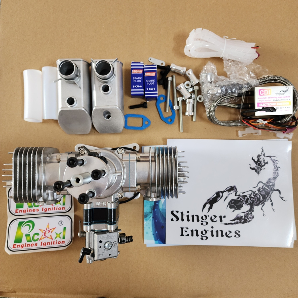 {HÀNG ORDER} Động Cơ RCGF Stinger 70CC Twin Chính Hãng 2 Xi-Lanh