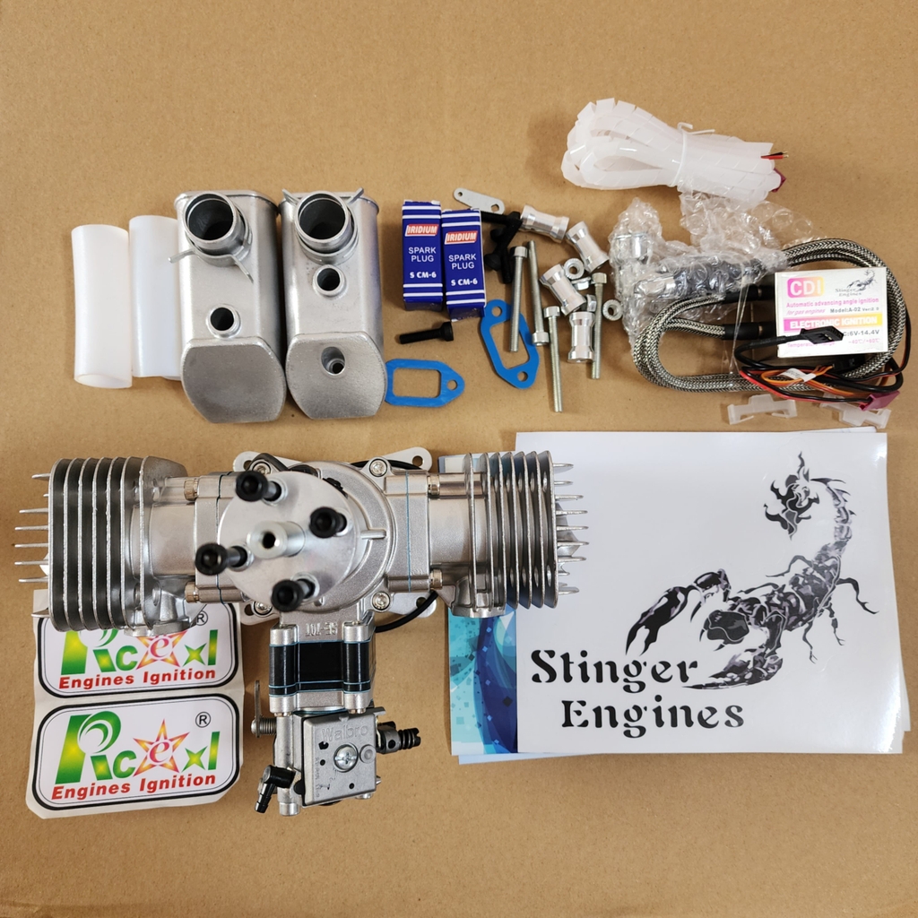 {HÀNG ORDER} Động Cơ RCGF Stinger 70CC Twin Chính Hãng 2 Xi-Lanh