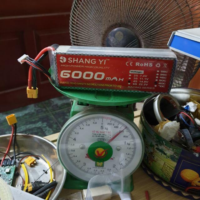 Pin Lipo SangYi 3s, 4s 6000mAh 60C thích hợp cho tàu, xe..