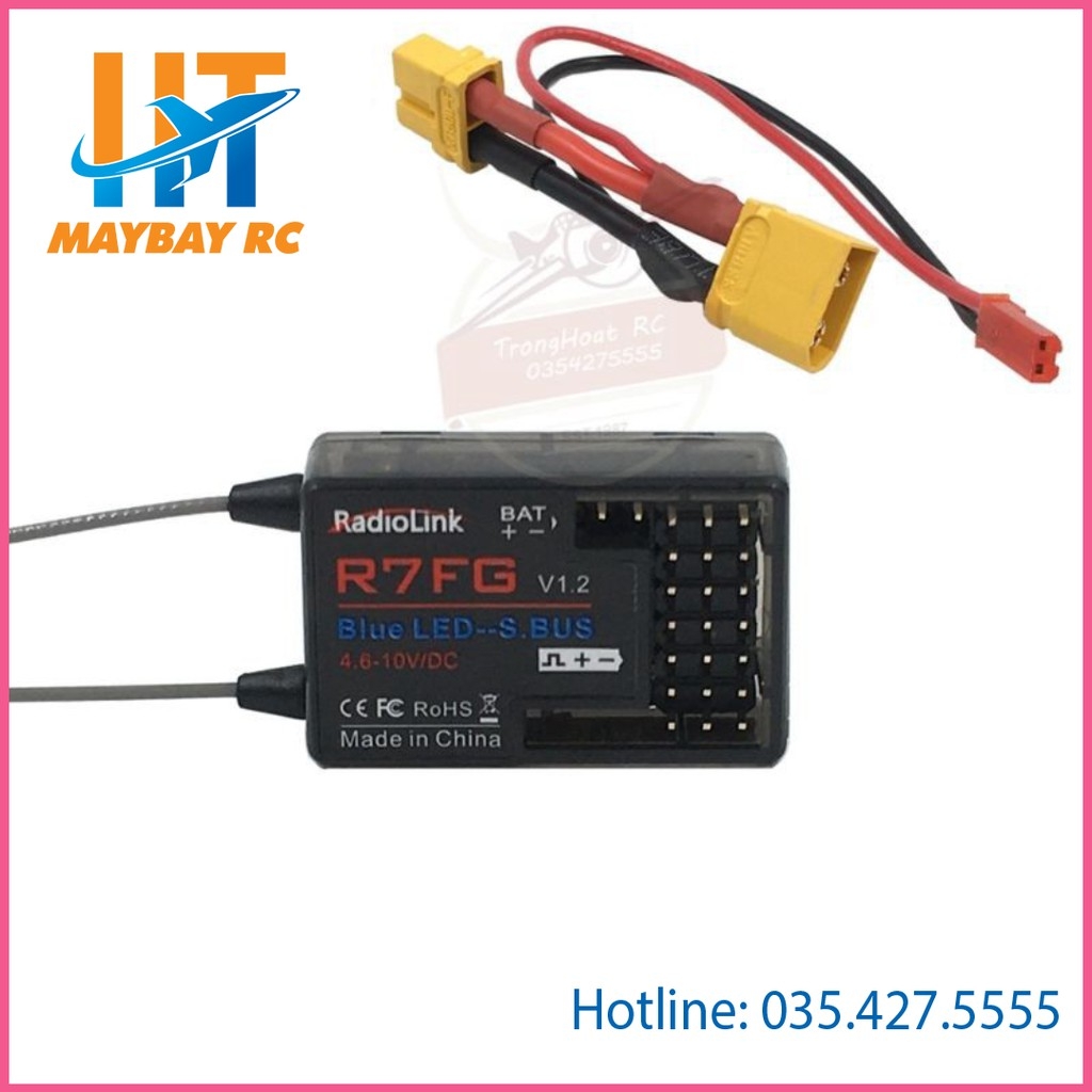 Bộ Thu tín hiệu RX Radiolink R7Fg 2.4g 7ch thích hợp tay rc4gs, rc6gs