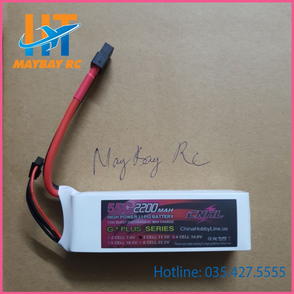 Pin Lipo CNHL G+PLUS 2200mAh 11.1V 3S 55C jack xt60