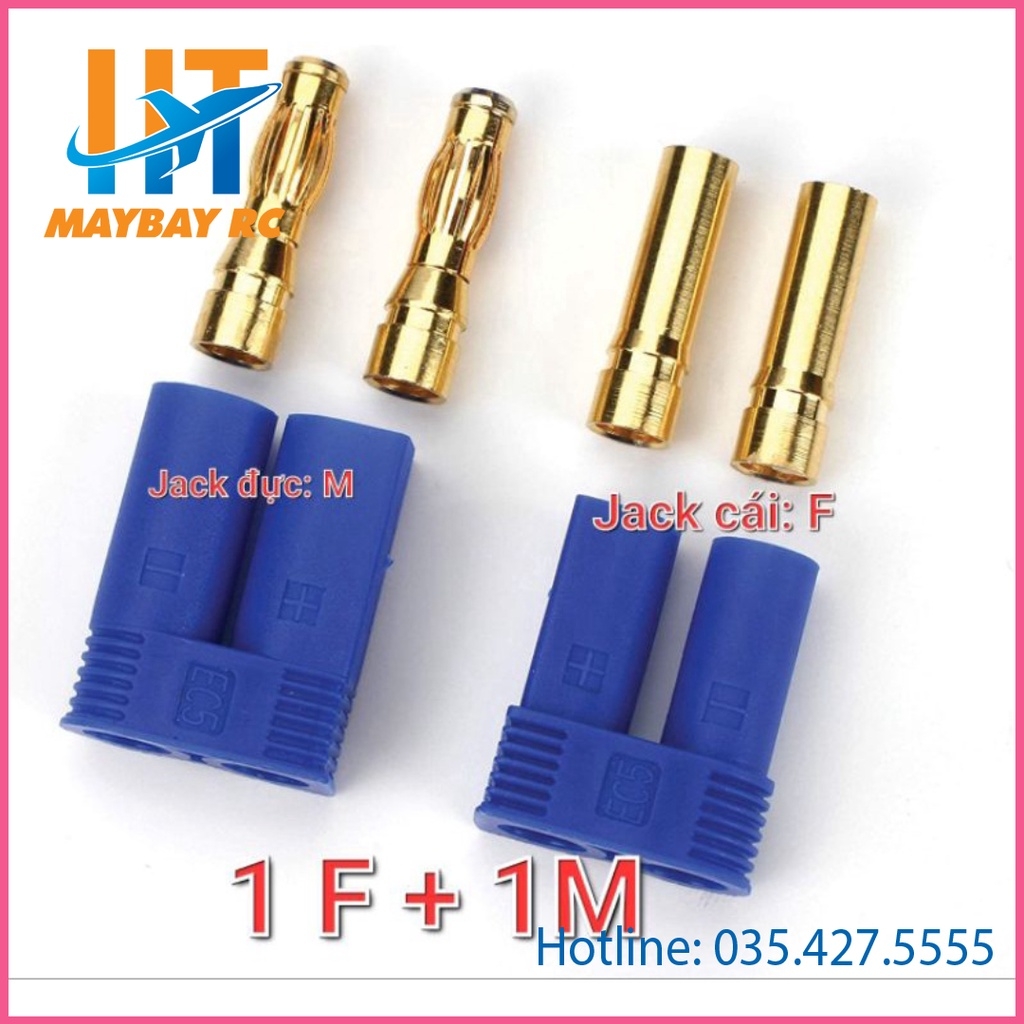 Jack cắm EC5 V2 mã vàng chịu dòng hơn 120A