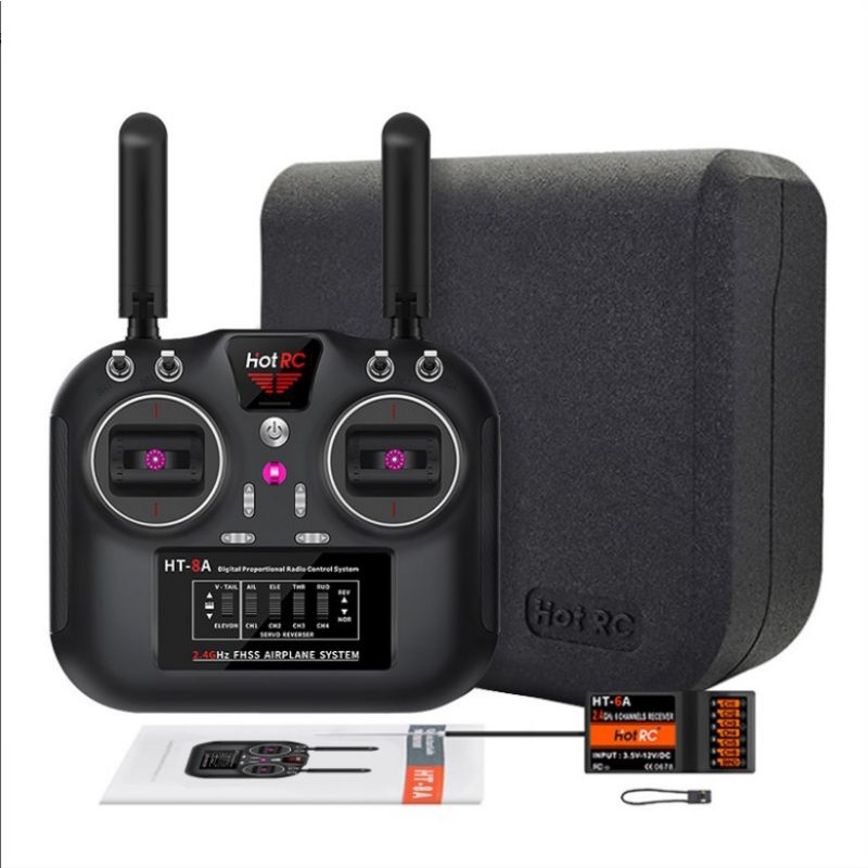 Bộ điều khiển tx,rx Hotrc HT - 8A 2.4g cho máy bay su27