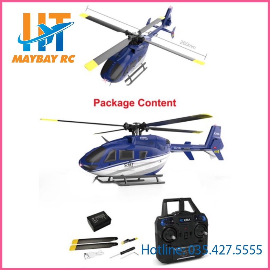 Máy Bay Điều Khiển EC-135 Helicopter  C187 2.4g 4 kênh