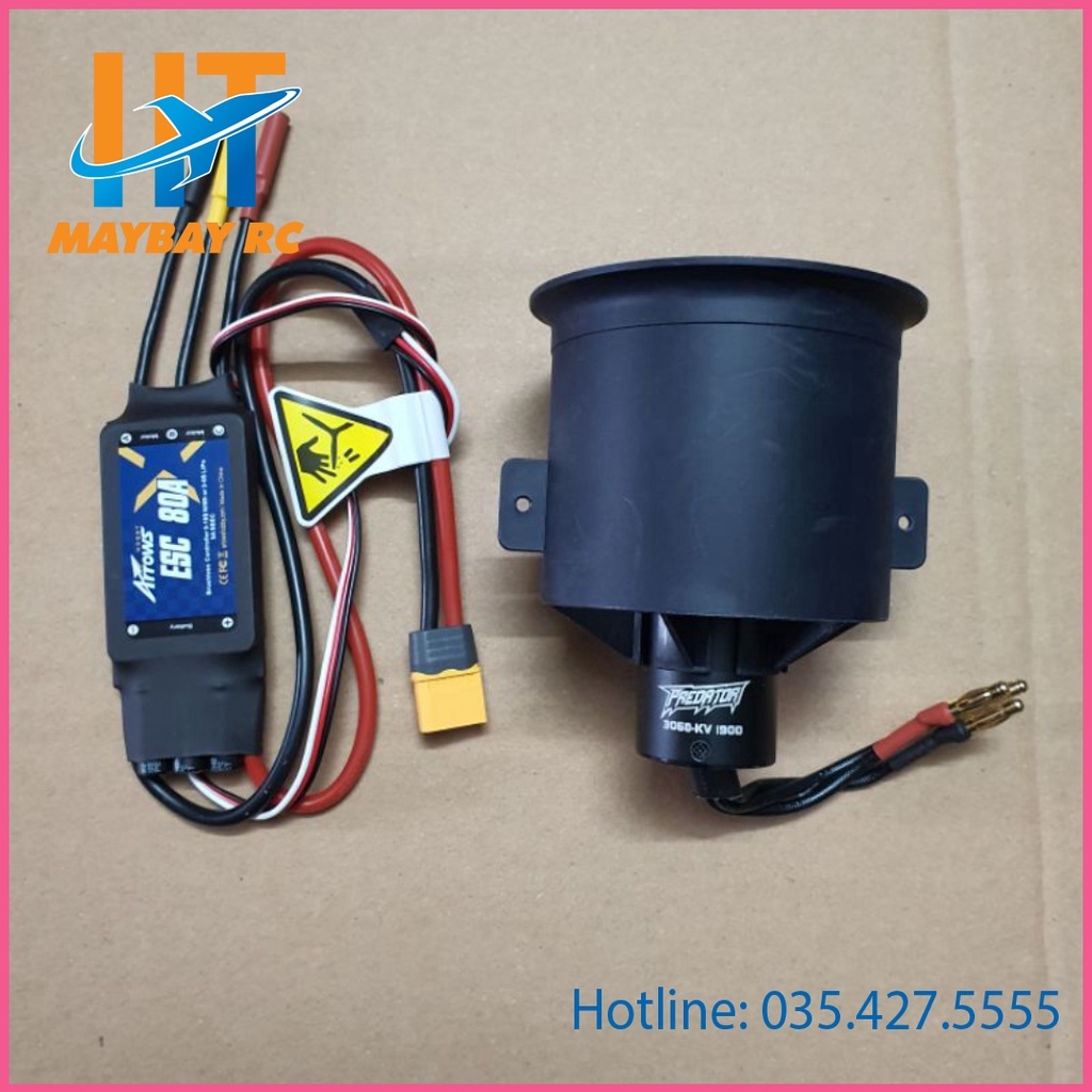 Combo Fan FMS 70mm 6s + ESC 80A cho máy bay điều khiển