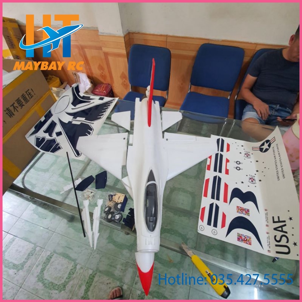 KIT máy bay điều khiển F16 sải 78cm dài 101cm EPO