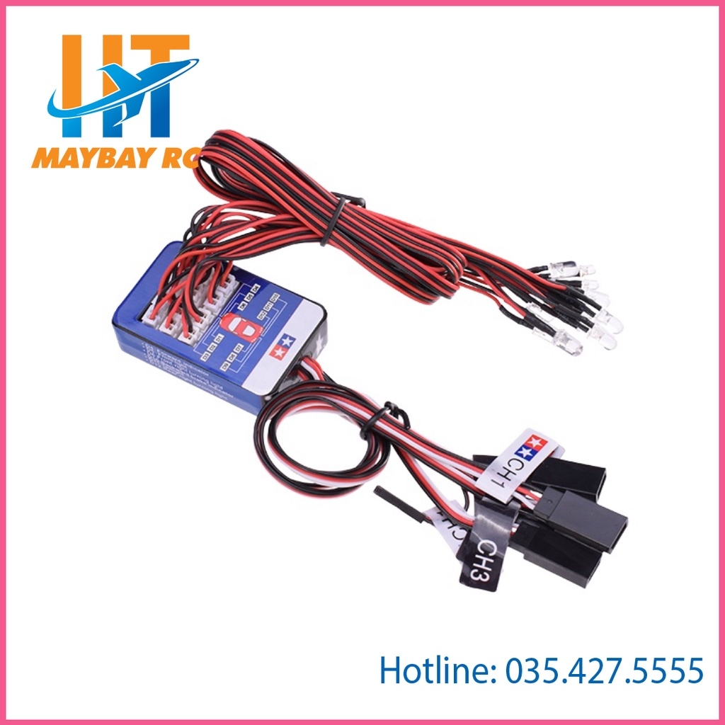 Hệ thống đèn 12 bóng cho xe đồ chơi điều khiển từ xa RC cho 1/10 Tamiya Hop-up Drift