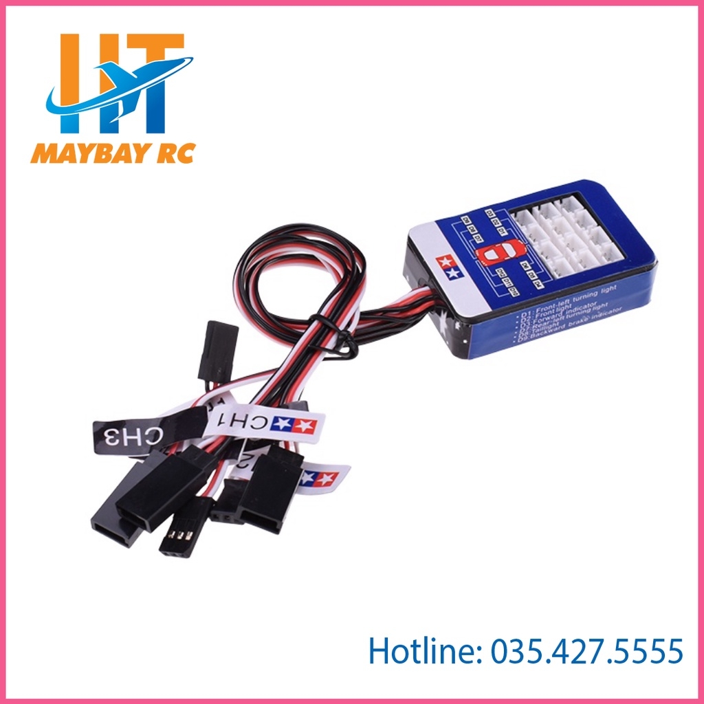 Hệ thống đèn 12 bóng cho xe đồ chơi điều khiển từ xa RC cho 1/10 Tamiya Hop-up Drift