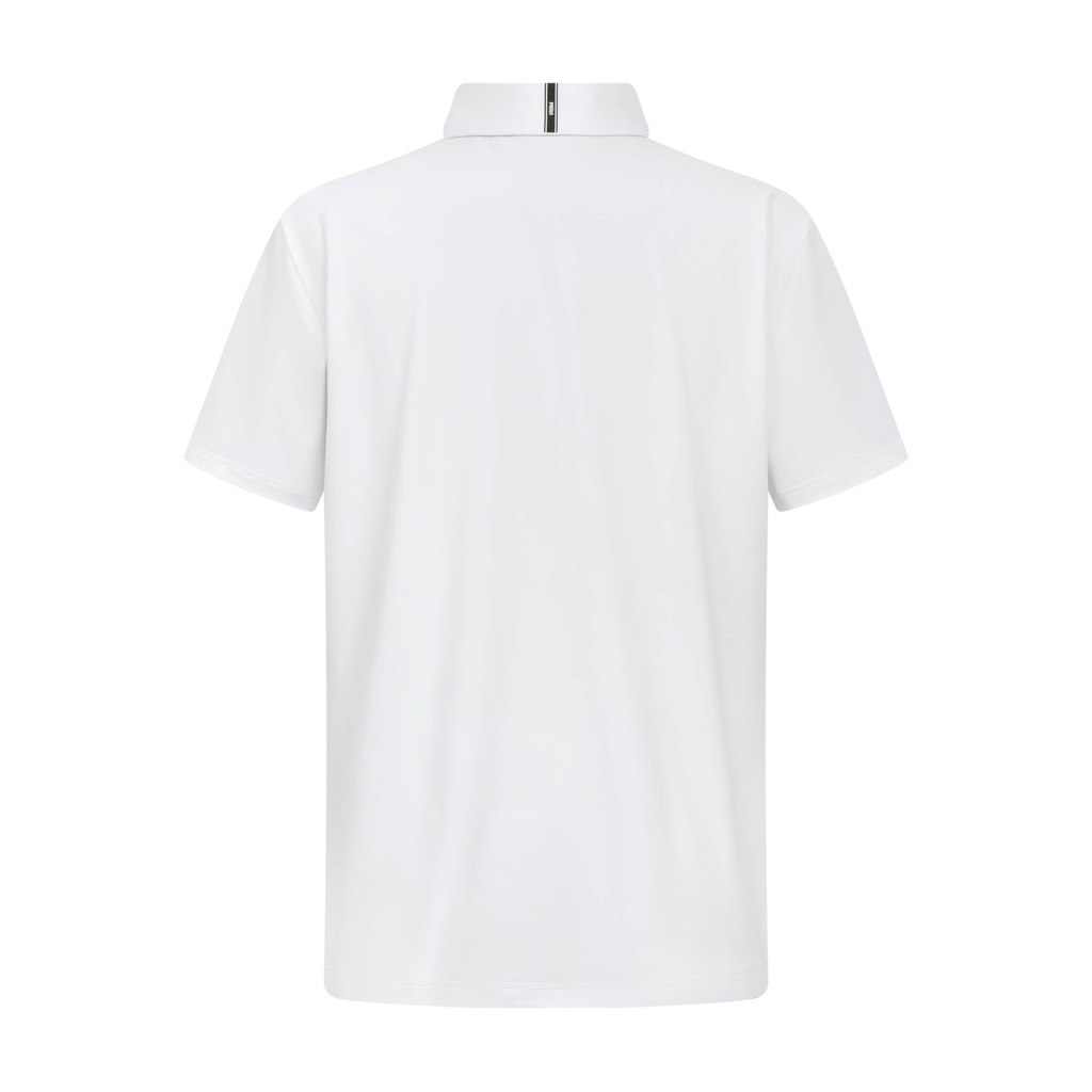 Áo golf T-shirt nam cổ đức ngắn tay White Jeffrey Top
