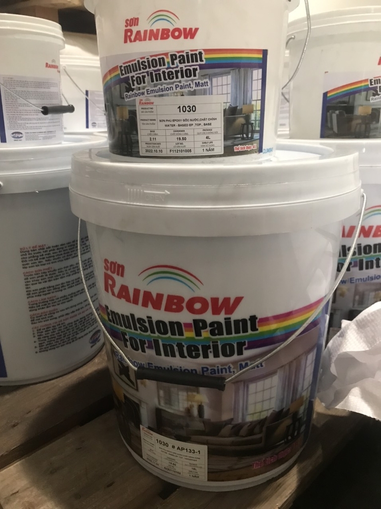 Sơn phủ Epoxy gốc nước màu trắng. #1030