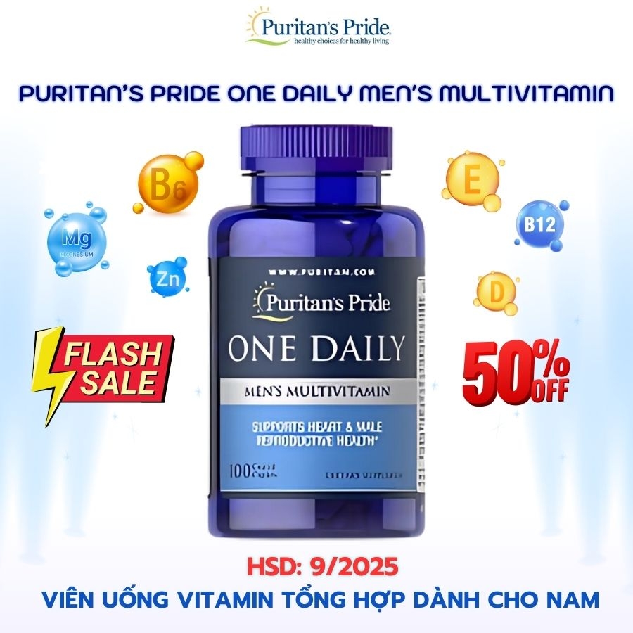 Viên uống vitamin tổng hợp dành cho nam Puritan's Pride (100 viên)